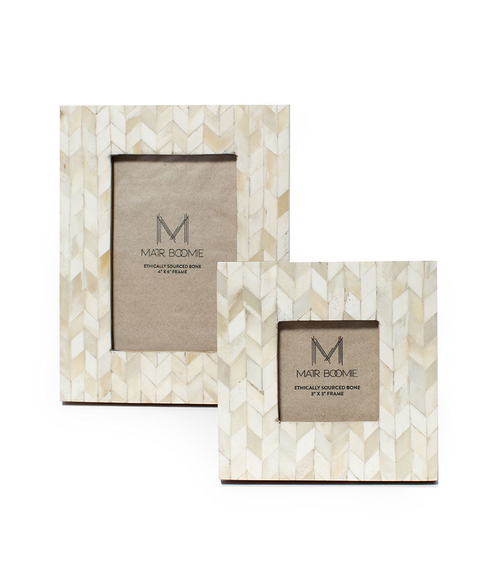 Chevron Pearl Frame 3" x 3" - Belle + Blossom