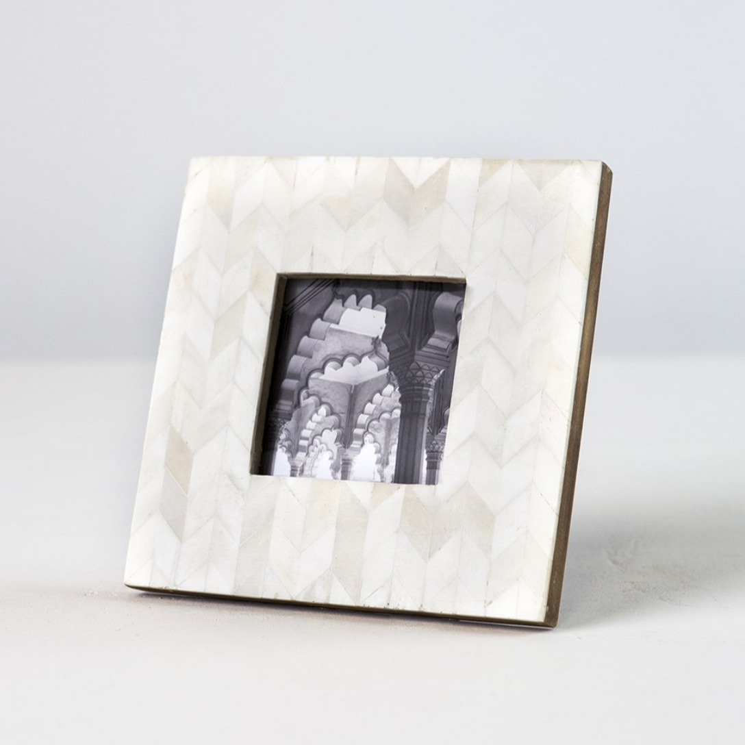 Chevron Pearl Frame 3" x 3" - Belle + Blossom