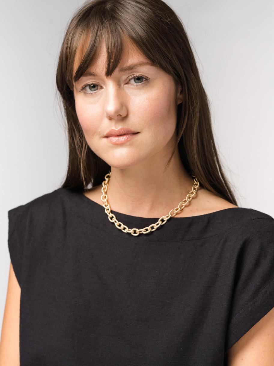 18K Large Link Chain Choker - Belle + Blossom