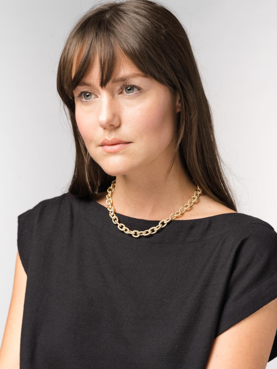 18K Large Link Chain Choker - Belle + Blossom