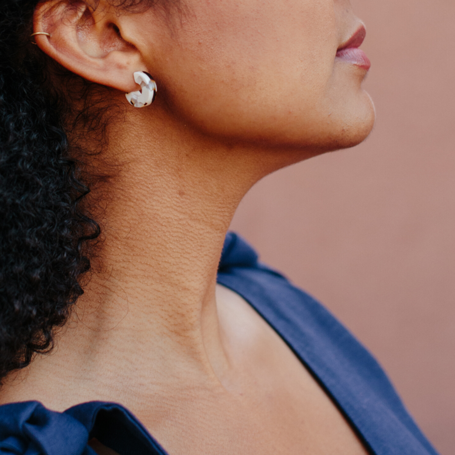 Mali In Coco Cream Earrings - Belle + Blossom