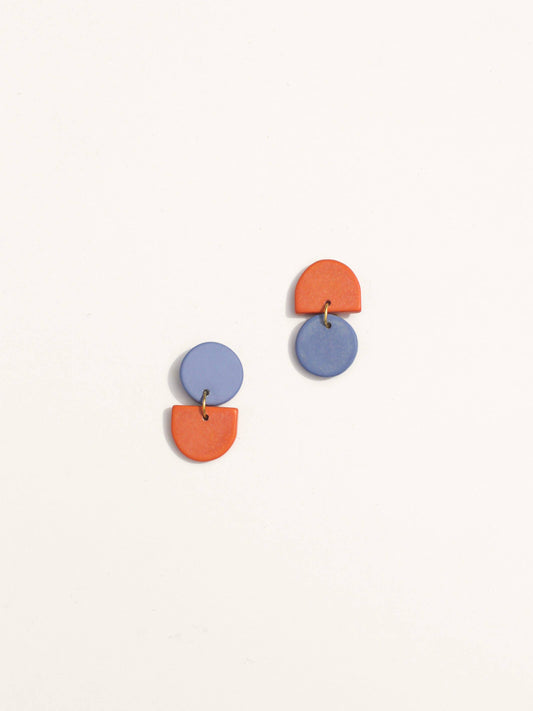 Backflip Clay Earrings - Coral Lapis - Belle + Blossom