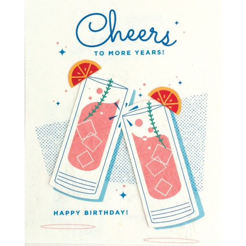 Cheers To More Years Card - Belle + Blossom