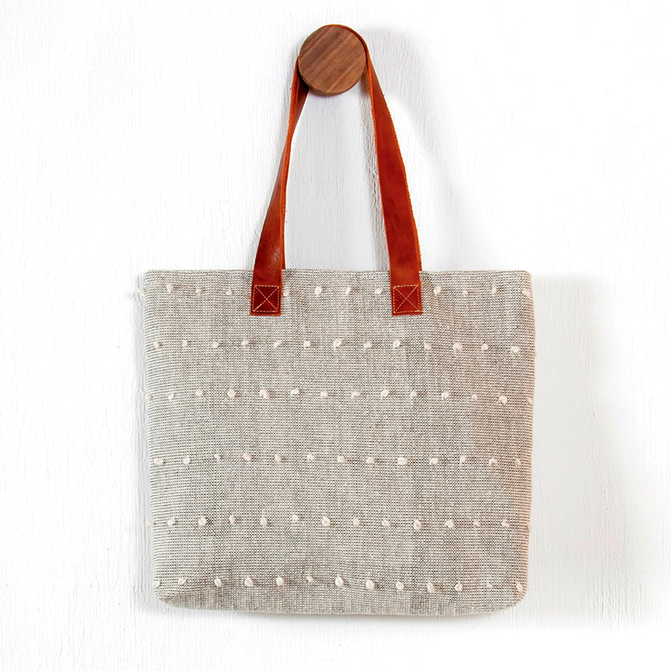 Handwoven Natural Tote - Belle + Blossom