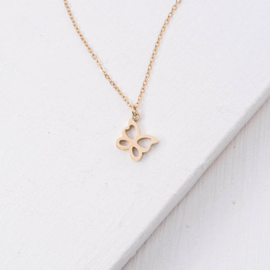 Marissa Butterfly 18k Gold Necklace - Belle + Blossom
