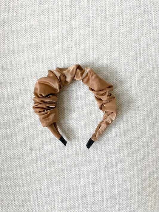 Ruched Headband - Tan - Belle + Blossom