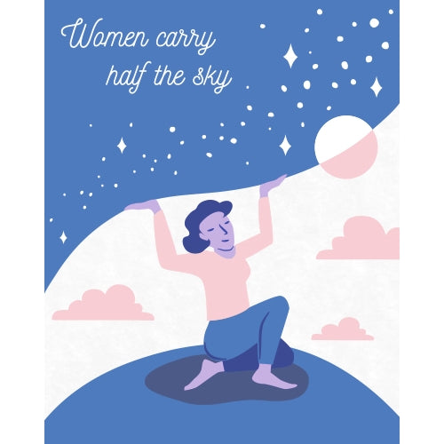 Women Carry Half The Sky Card - Belle + Blossom