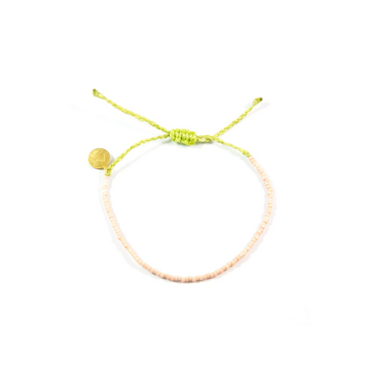 Delicate Beaded Bracelet - Coral - Belle + Blossom