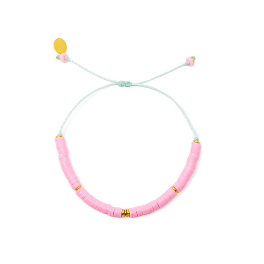 Disk Bracelet - Pink - Belle + Blossom