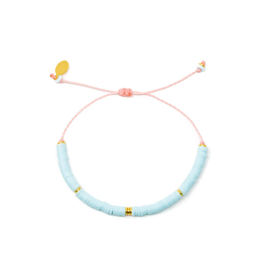 Disk Bracelet - Aqua - Belle + Blossom